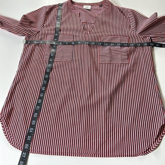 Cabi Women's Franklin Patriot Striped Popover V-Neck Blouse Size Small - Picture 7 of 7